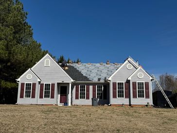Roof replacement close-up in Anderson SC